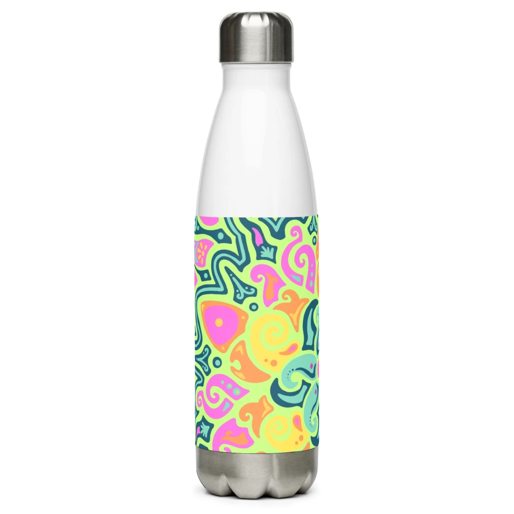 Psychedelic Maximalist Stainless Steel Water Bottles - Sunflare Garden image