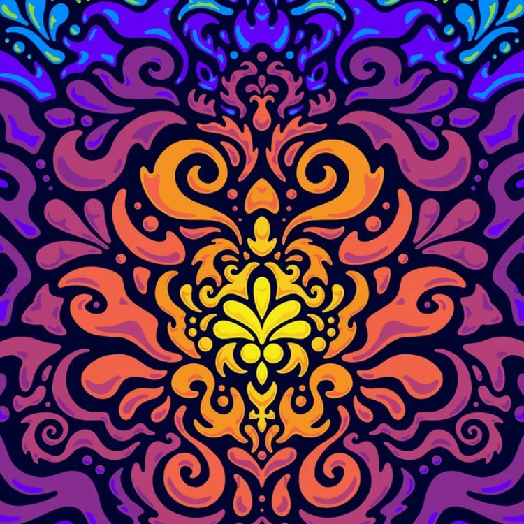 Image of the Chroma Burst design: an explosive fusion of vivid colors and modern style.