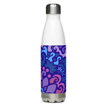 Psychedelic Maximalist Stainless Steel Water Bottles - Midnight Berry image