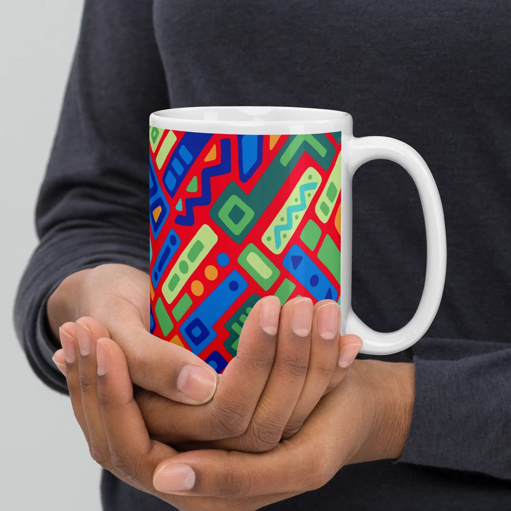 Psychedelic Maximalist Ceramic Coffee Mugs image 6