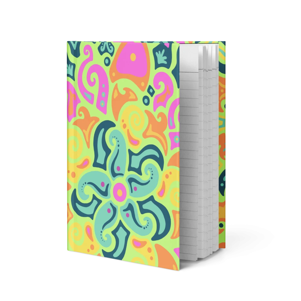 Psychedelic Maximalist Hardcover Journals - Sunflare Garden image
