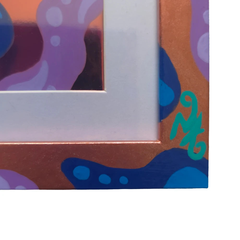 Tidal Dawn - Original Rose Gold Foil Art image 2