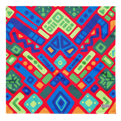 Psychedelic Maximalist All-Over Print Bandanas - Reef Prism, M image