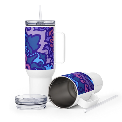 Psychedelic Maximalist Stainless Steel Travel Mugs image 1