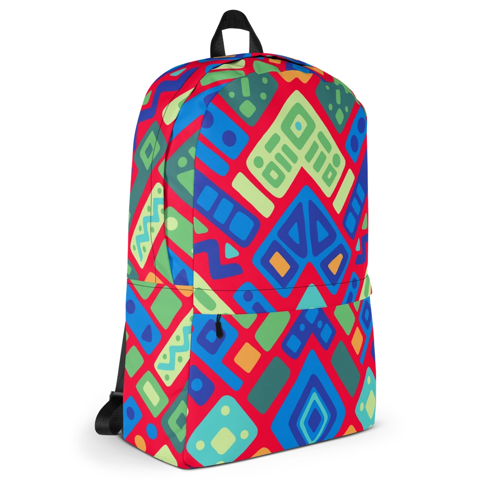 Psychedelic Maximalist All-Over Print Backpacks - Reef Prism image
