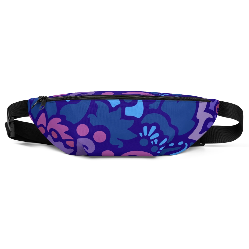 Psychedelic Maximalist All-Over Print Fanny Packs - Midnight Berry, M/L image