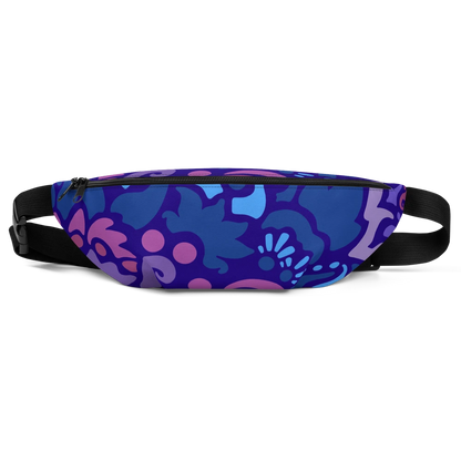 Psychedelic Maximalist All-Over Print Fanny Packs - Midnight Berry, S/M image