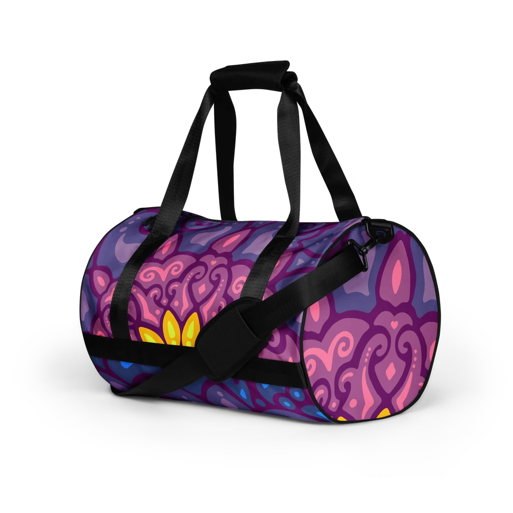 Psychedelic Maximalist All-Over Print Gym Bags - Cosmic Dawn image