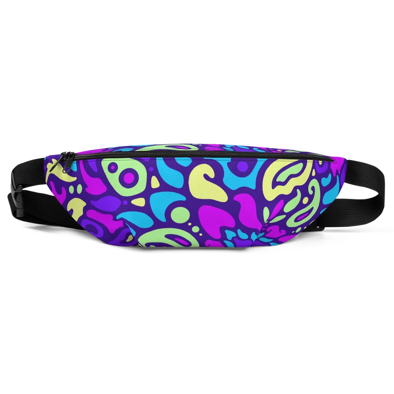 Psychedelic Maximalist All-Over Print Fanny Packs - Cyber Bloom, M/L image