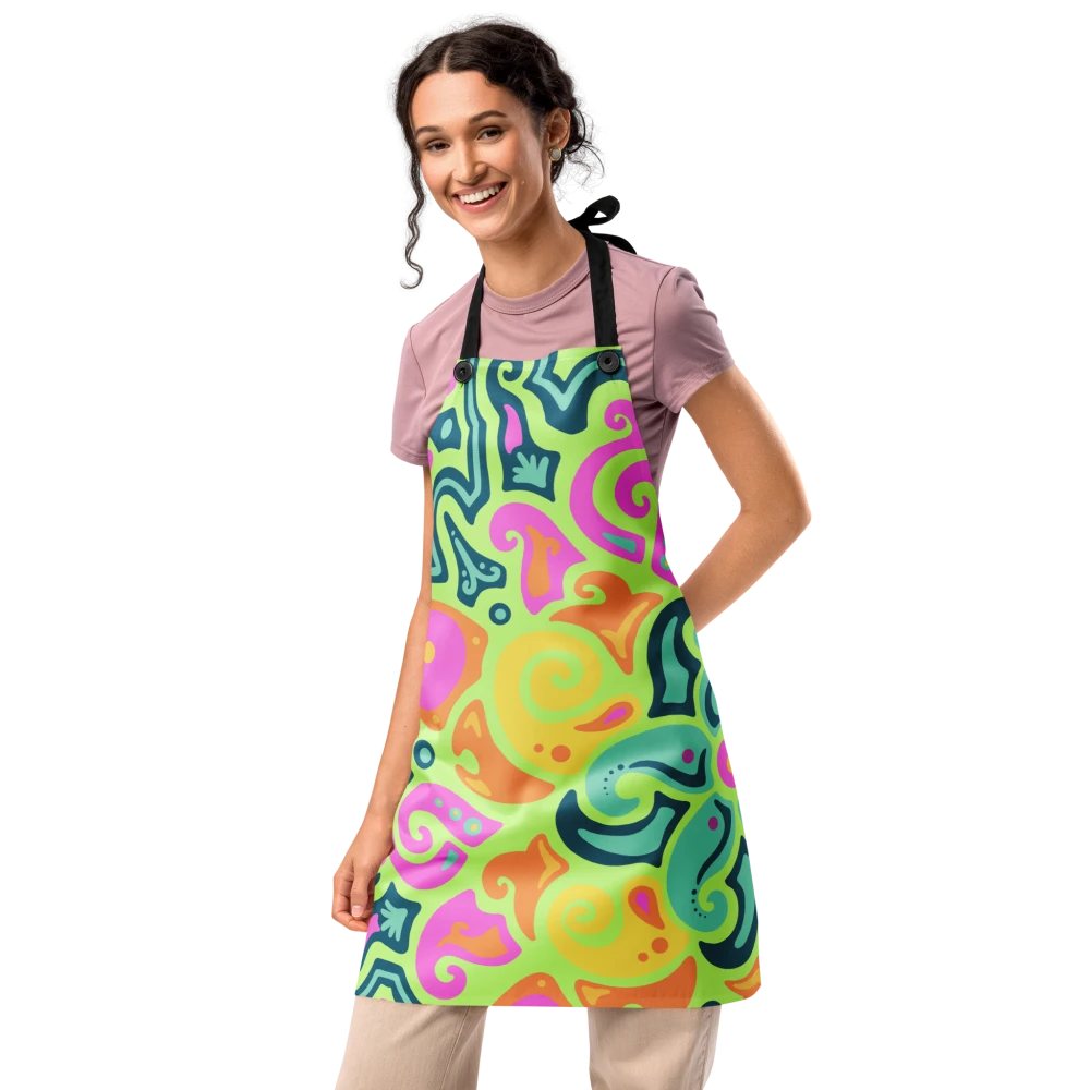 Psychedelic Maximalist All-Over Print Aprons image 6