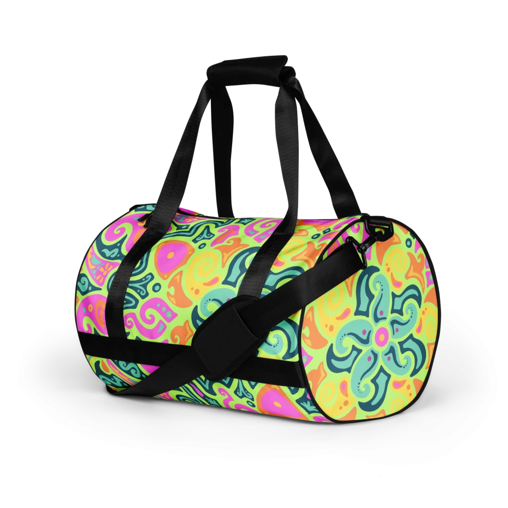 Psychedelic Maximalist All-Over Print Gym Bags - Sunflare Garden image