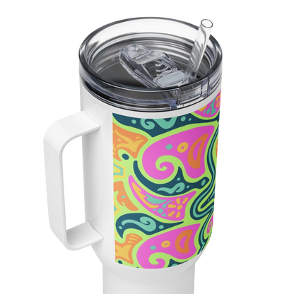Psychedelic Maximalist Stainless Steel Travel Mugs image 3