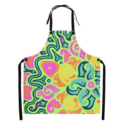 Psychedelic Maximalist All-Over Print Aprons - Sunflare Garden image