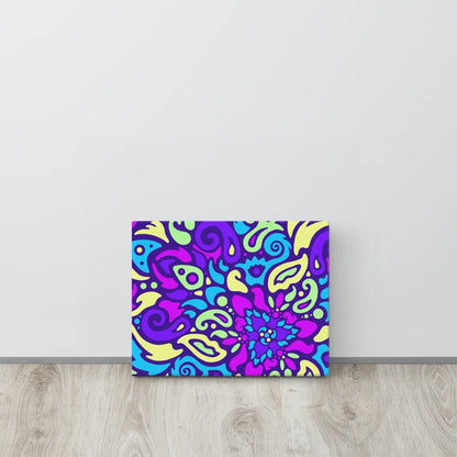 Psychedelic Maximalist Canvas Prints - Cyber Bloom, 11×14 image
