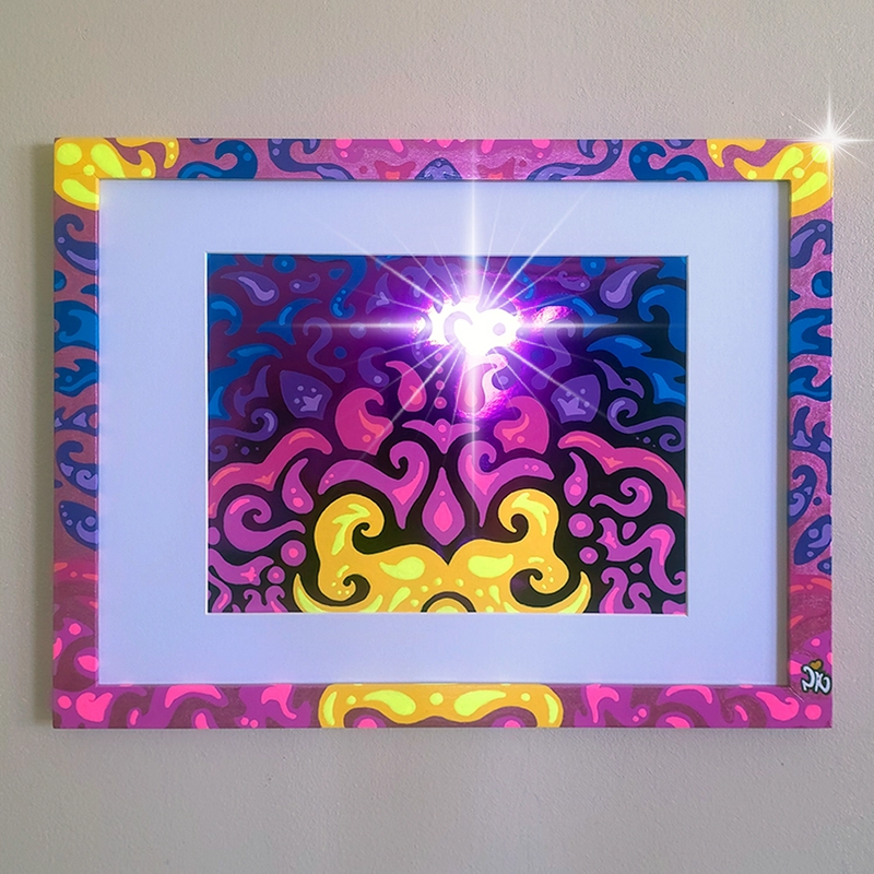 Twilight Dusk - Original Framed Purple Foil Art image 0