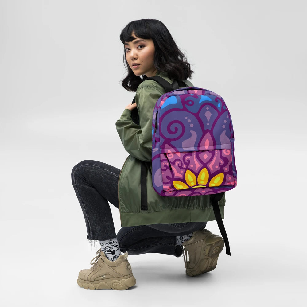 Psychedelic Maximalist All-Over Print Backpacks image 3
