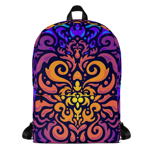 Psychedelic Maximalist All-Over Print Backpacks - Chroma Burst design