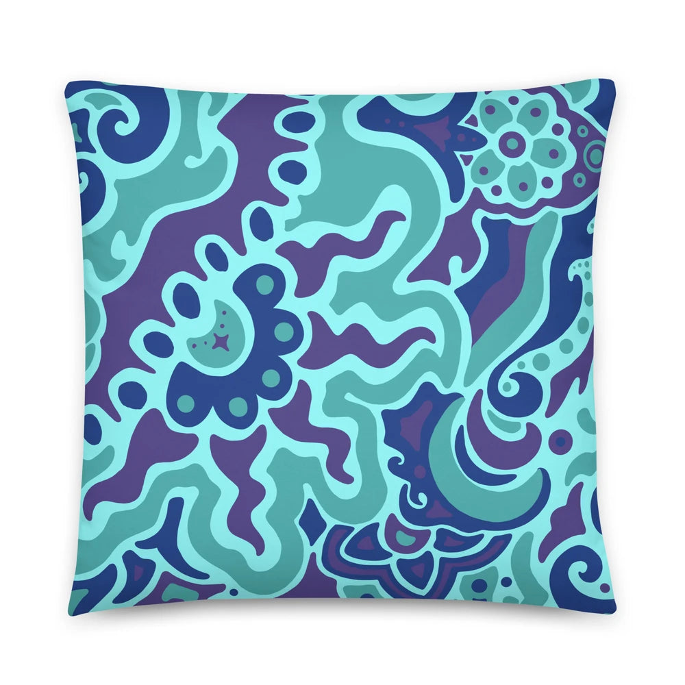 Psychedelic Maximalist Premium Throw Pillows