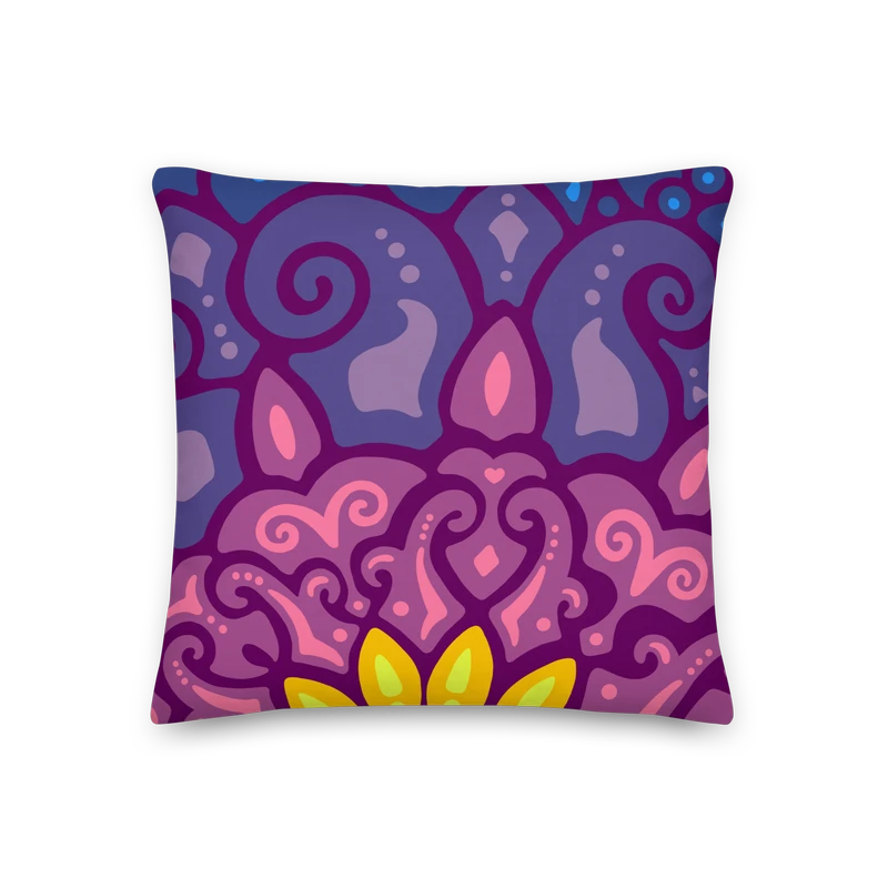 Psychedelic Maximalist Premium Throw Pillows