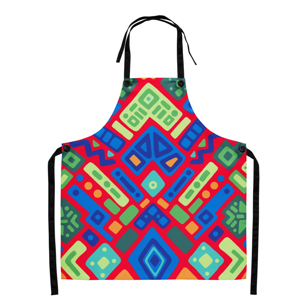 Psychedelic Maximalist All-Over Print Aprons - Reef Prism image
