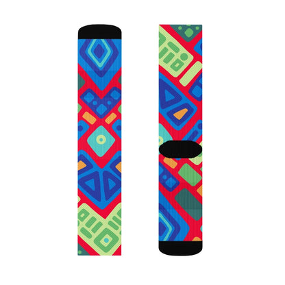 Psychedelic Maximalist Crew Socks - Reef Prism, M image