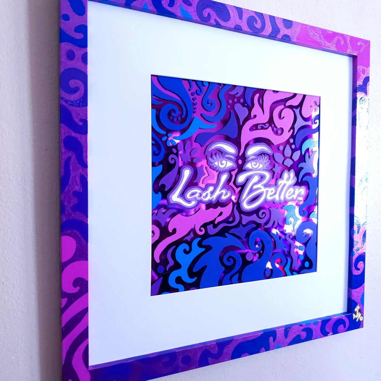 Custom Commission: Lash Better Mirror Acrylic Logo Art image 1