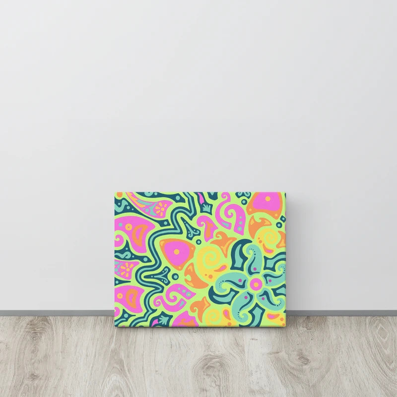 Psychedelic Maximalist Canvas Prints - Sunflare Garden, 11×14 image