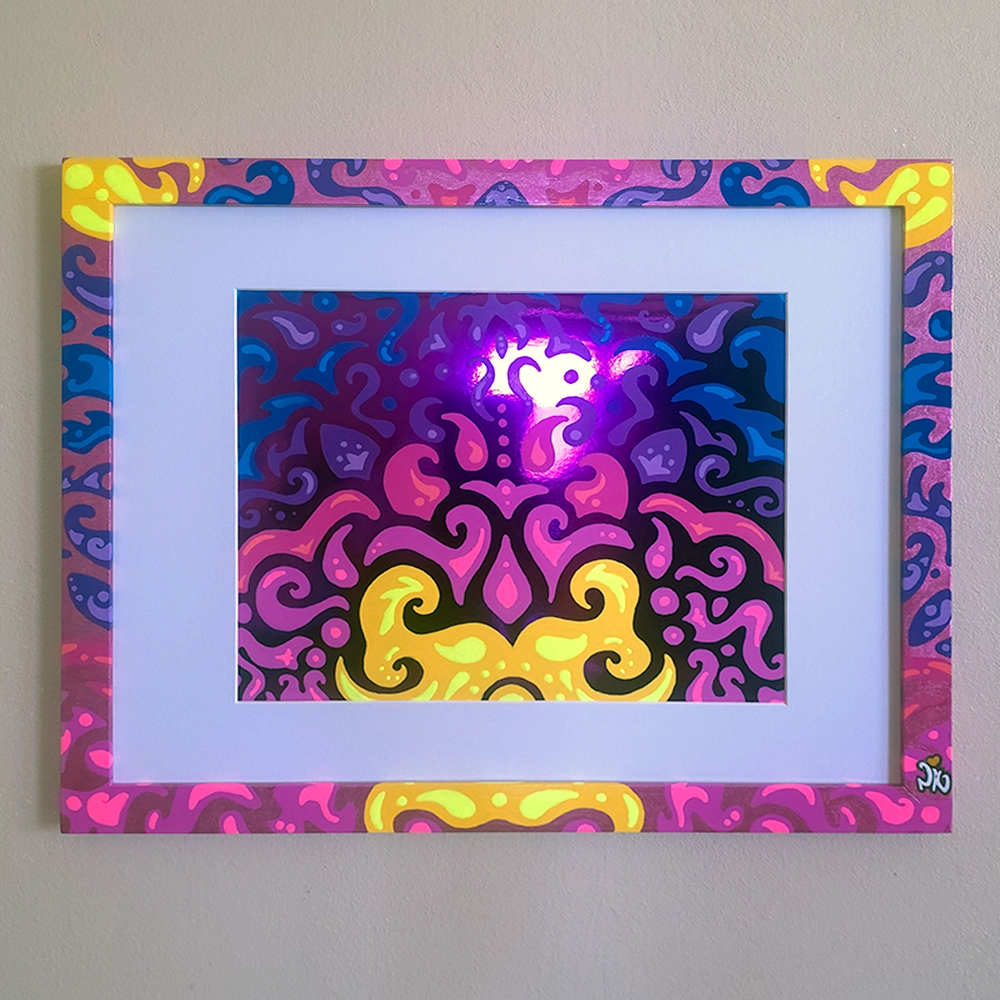 Twilight Dusk - Original Framed Purple Foil Art image 2
