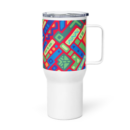 Psychedelic Maximalist Stainless Steel Travel Mugs - Reef Prism, 25 oz image