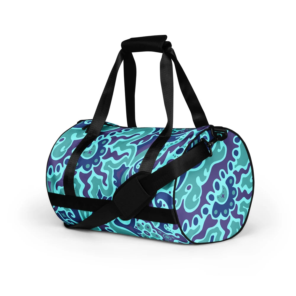 Psychedelic Maximalist All-Over Print Gym Bags - Electric Bloom image