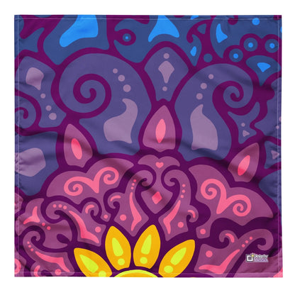 Psychedelic Maximalist All-Over Print Bandanas - Cosmic Dawn, L image