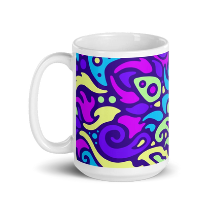 Psychedelic Maximalist Ceramic Coffee Mugs image 1