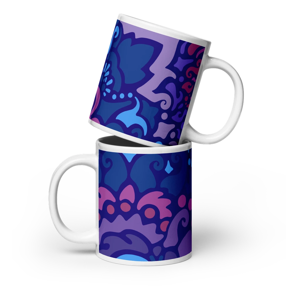 Psychedelic Maximalist Ceramic Coffee Mugs image 5