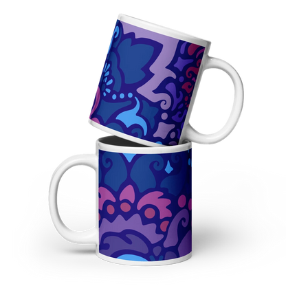 Psychedelic Maximalist Ceramic Coffee Mugs image 5