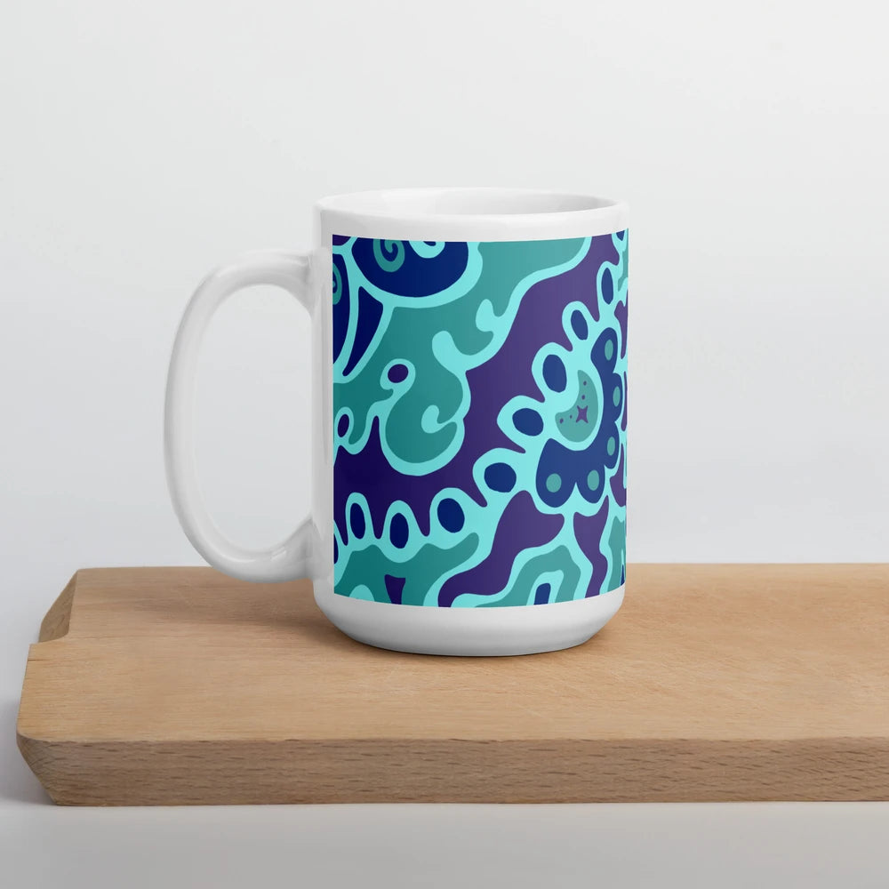 Psychedelic Maximalist Ceramic Coffee Mugs image 3