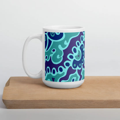 Psychedelic Maximalist Ceramic Coffee Mugs image 3