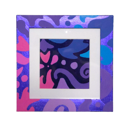 Midnight Berry Mini – Original Blue Foil Cardstock Art image 0