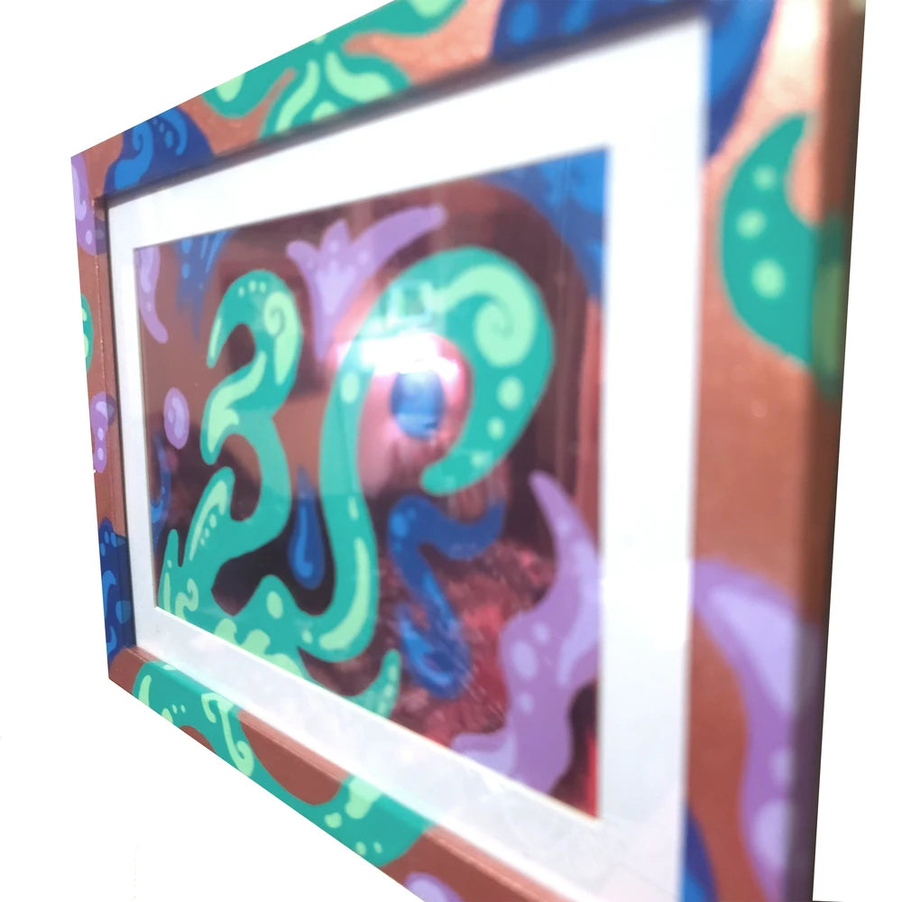 Tidal Dawn - Original Rose Gold Foil Art image 3