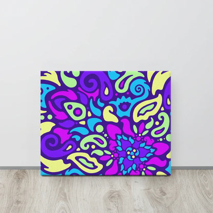Psychedelic Maximalist Canvas Prints - Cyber Bloom, 16×20 image