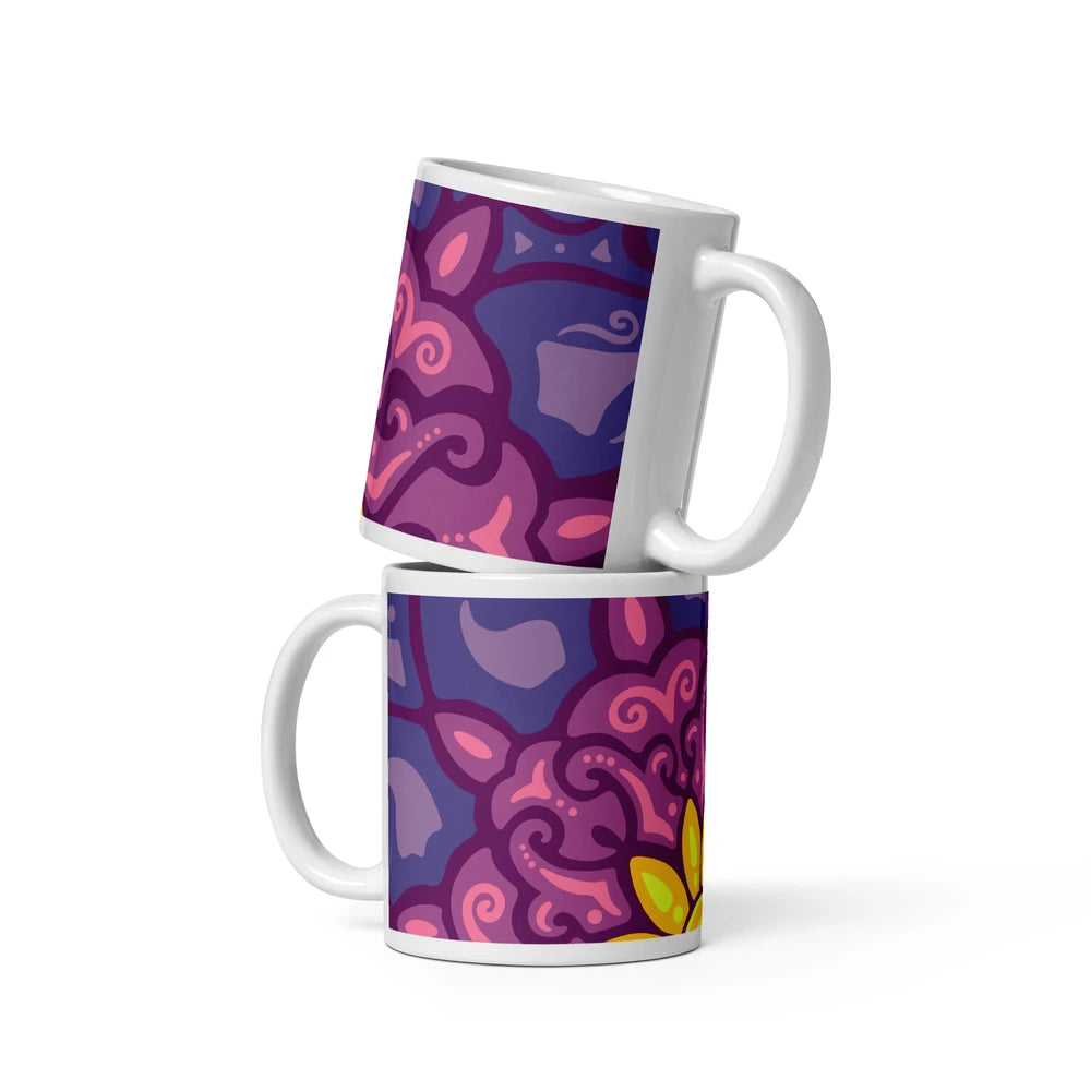 Psychedelic Maximalist Ceramic Coffee Mugs image 2