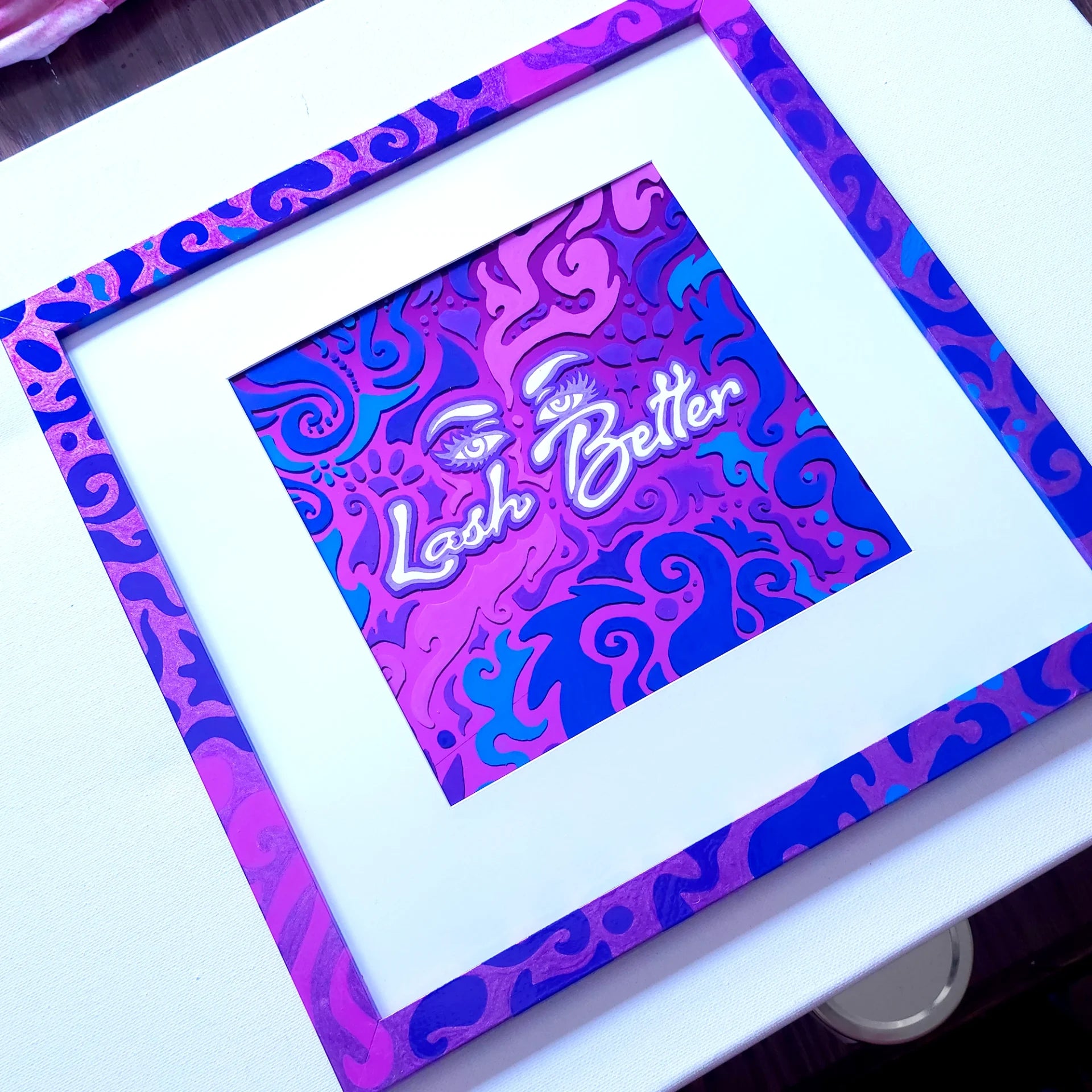 Custom Commission: Lash Better Mirror Acrylic Logo Art image 2