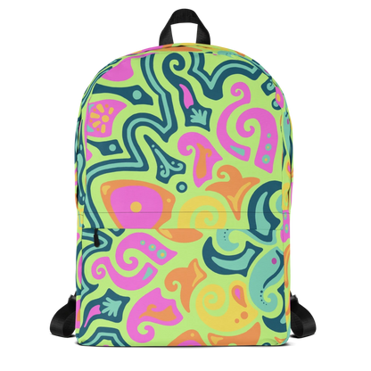 Psychedelic Maximalist All-Over Print Backpacks - Sunflare Garden image