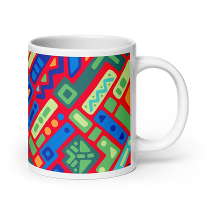 Psychedelic Maximalist Ceramic Coffee Mugs - Reef Prism, 20 oz image