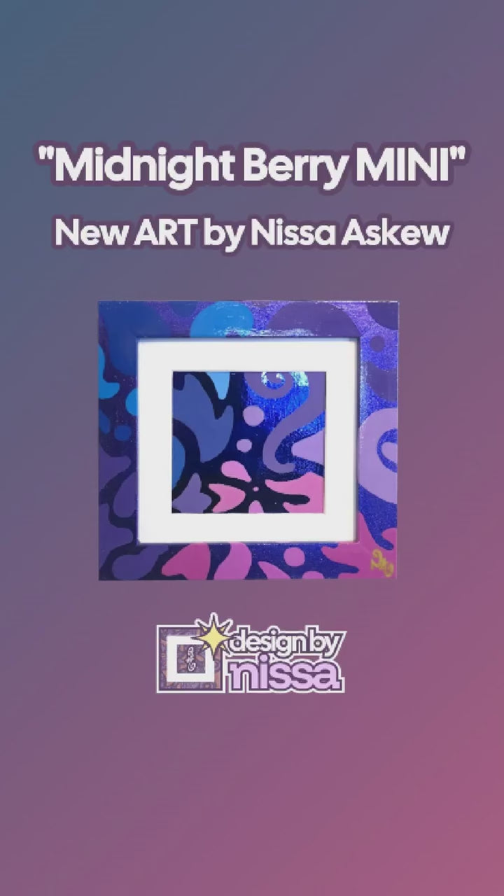 Video showing the new art piece, Midnight Berry MINI