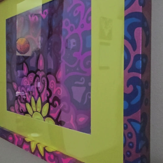 Video of the Cosmic dawn abstract purple foil art by Nissa Askew