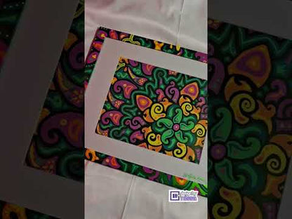 Sunflare Garden Original Green Foil Art