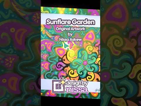 Video showing the Sunflare Garden green foil artwork by Nissa Askew