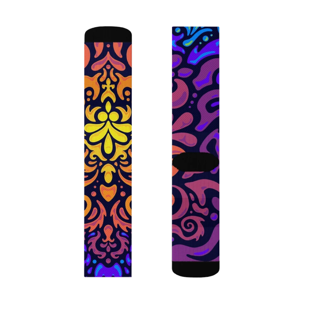 Psychedelic Maximalist Crew Socks