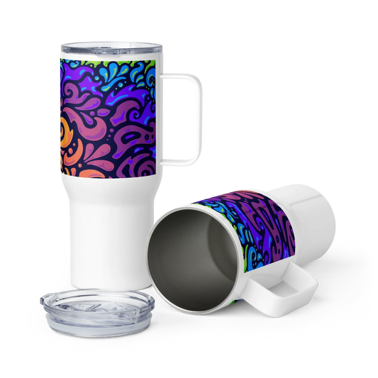 Psychedelic Art Travel Mug - Design By Nissa