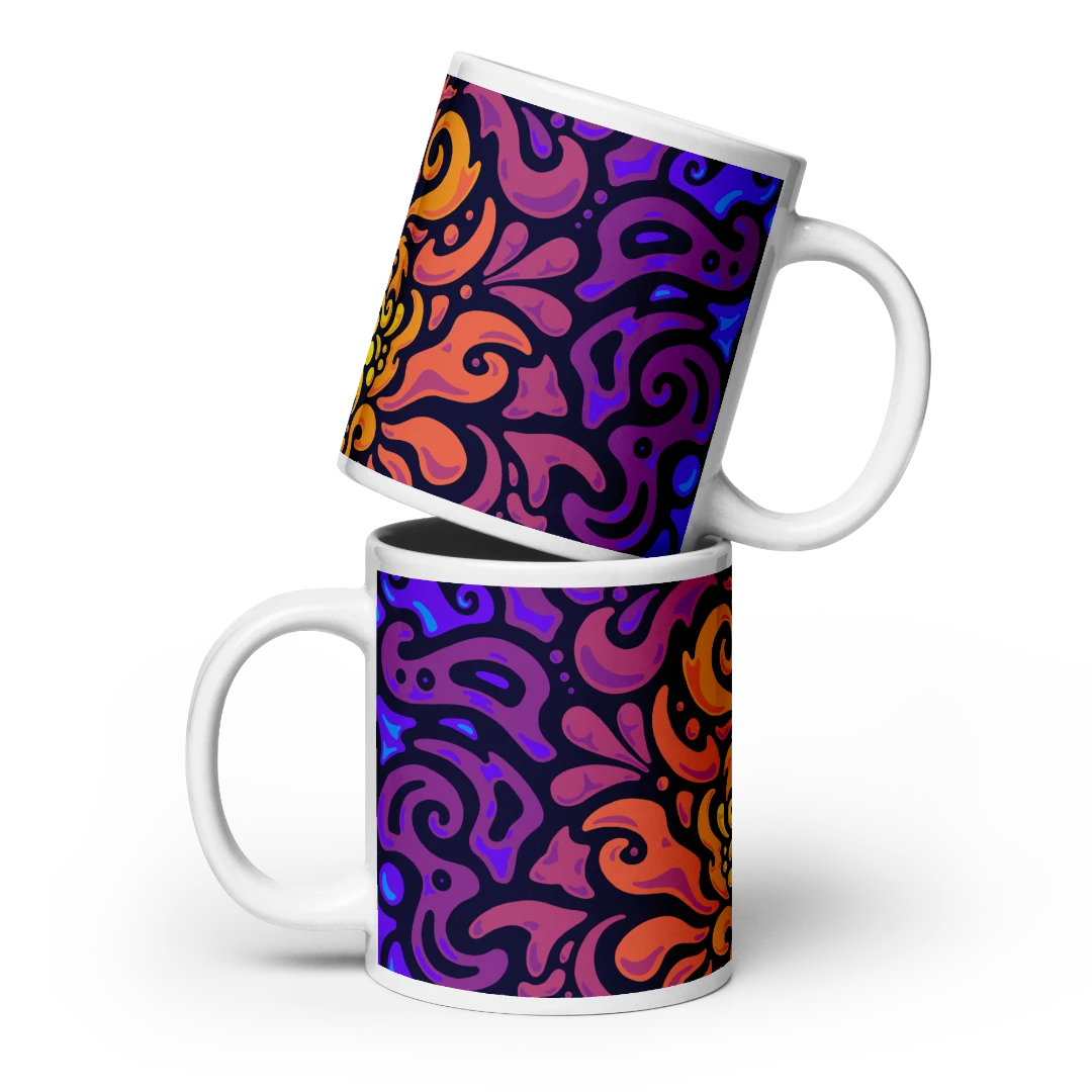 Psychedelic Maximalist Ceramic Coffee Mugs image 7